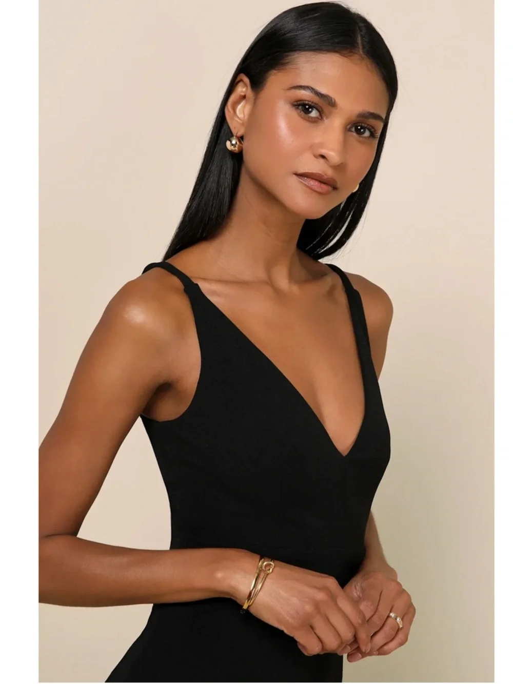 NWT Lulu’s Melora Black Sleeveless Maxi Dress Large Romantic Bodycon Party Chic